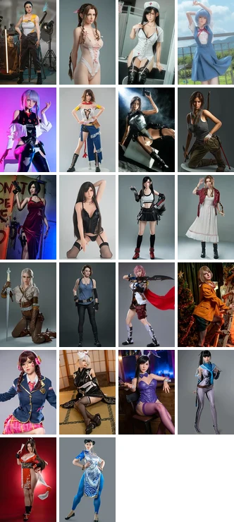Game Lady コスプレ衣装オプション 22種（FF7R/SF/OW系）