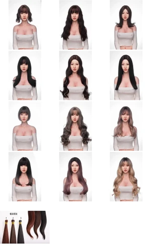 Irontech Doll ウィッグカラーバリエーション参考