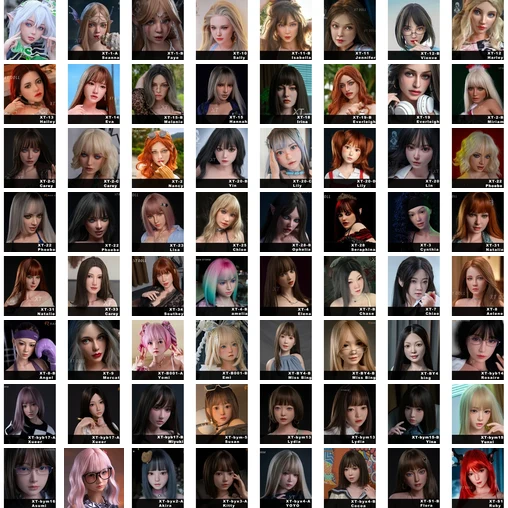 XTDOLL ヘッドバリエーション一覧（64種類・XT-1〜XT-34系列＋XT-byb系）