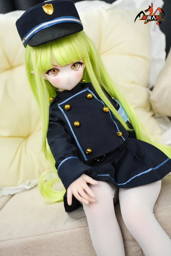 MOZU DOLL 望 65cm SSR級 ソフトビニール製 黒軍服エルフ耳 ミニドール 全身