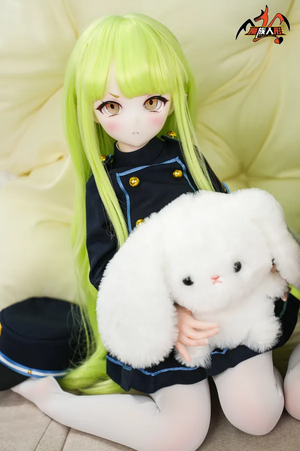 MOZU DOLL 望 65cm SSR級 ギャラリー画像 5:ソフトビニール製ヘッドのクローズアップです。MOZU DOLL の特徴的なソフトビニール造形と、SSR級ランクのエルフ耳造形が近距離で確認できます。
