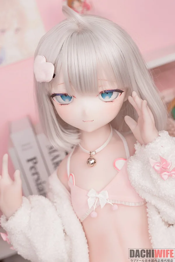 MOZU DOLL 玲芽 85cm SSR級 ソフトビニール製 白髪二次元 ミニドール 全身